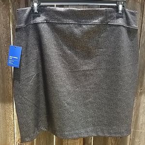 Apt. 9 Black & Silver Tummy Control Skirt Sz XL